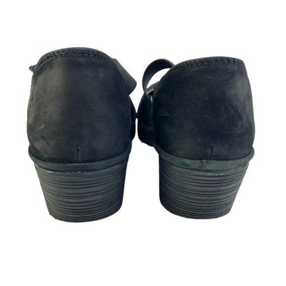 Fly London Black Perforated Suede Block Heel Sandals - Picture 7 of 8